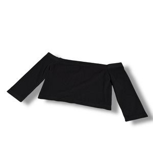 Garage Women's Micro Off The Shoulder Top Black Size Medium 12.5‎ x 10.5